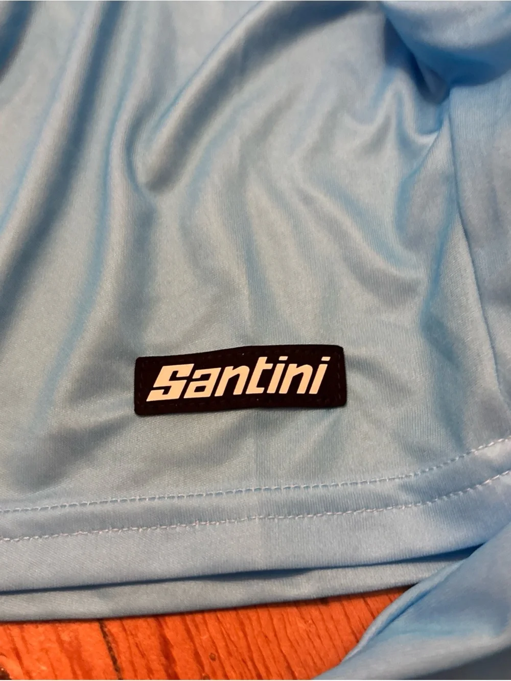 New Santini Shirt Mens Medium Blue Trek Travel Cycling